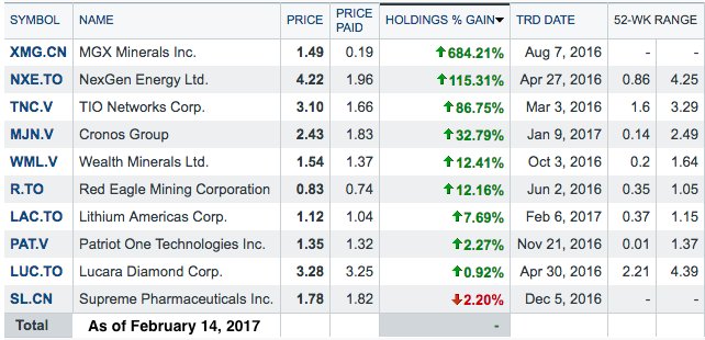 midas report portfolio